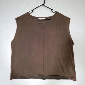 Free People Womens We The Free Brown Kasee Muscle Top Size Medium